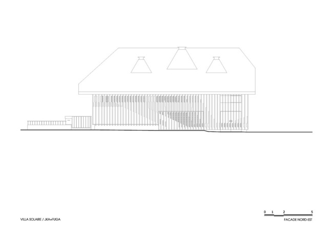 Villa Solaire in Pied de La Plagne, Morzine, France (Elevation North East facade)
