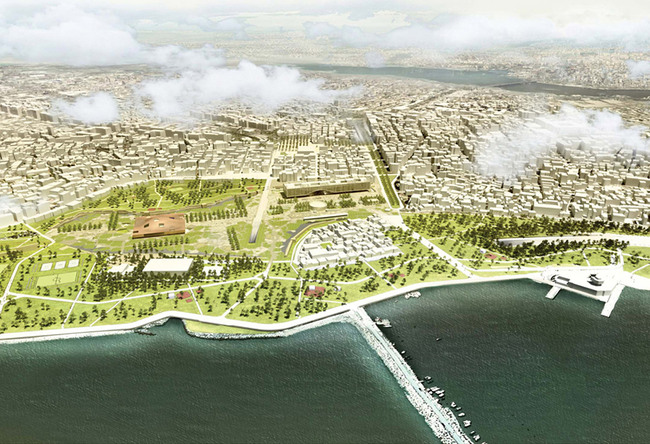 Detail from the design board of Cafer Bozkurt Architects & Mecanoo Architects