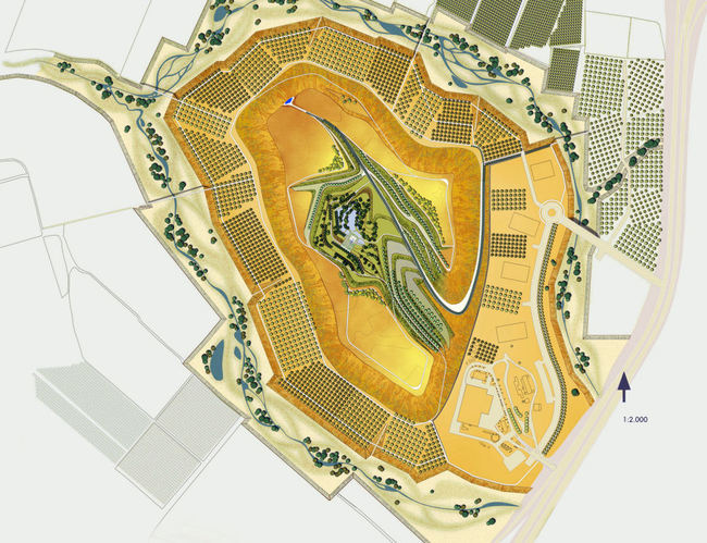 Plan of Hiriya Landfill Rehabilitation by Latz+Partner LandscapeArchitects, Tel Aviv