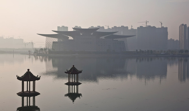 The building as seen from the Wuli Lake Bridge (Photo: Kari Palsila)