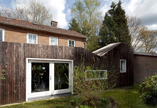 Shou Sugi Ban Maarn (exterior view from garden) by BYTR Architects photo by Ossip van Duivenbode