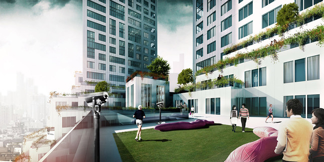 Public deck on the cloud (Image: MVRDV)