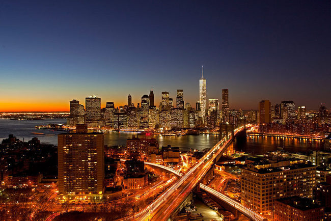 Night view from Brooklyn