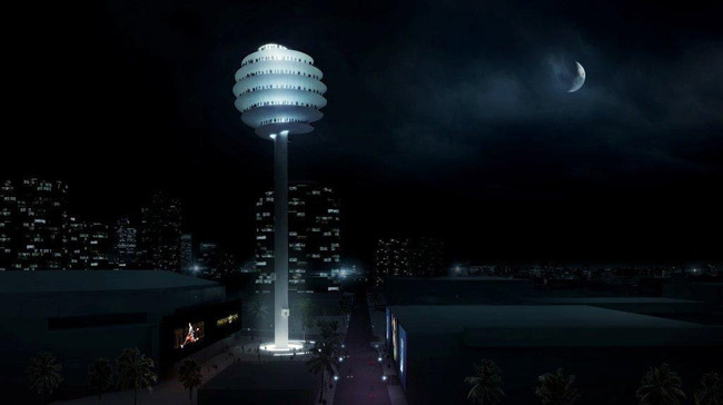 Exterior view at night (Image: BIG)
