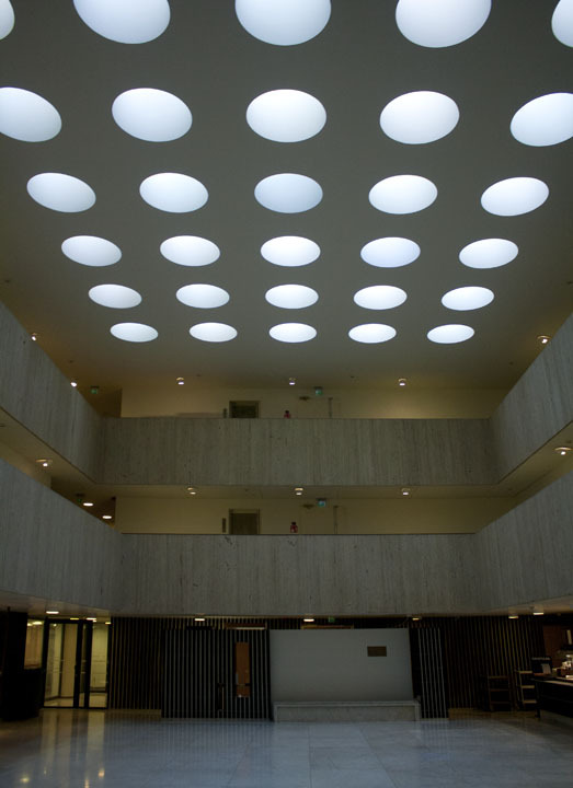 Skylights at Alvar Aalto's Rautatalo (Iron House)