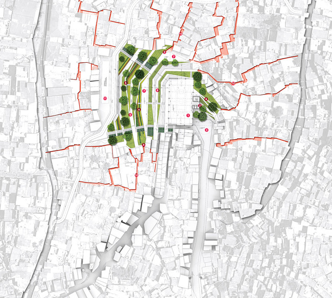 Global Holcim Awards Silver 2012: Urban remediation and civic infrastructure hub, São Paulo, Brazil: Site map. (Image © Holcim Foundation)