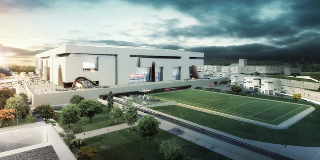 Exterior rendering (Image: Populous and Ateliers 2/3/4/)