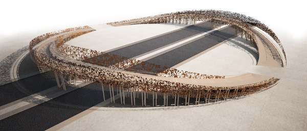 Main gate bridge at Hangang-Ro © West 8 urban design & landscape architecture