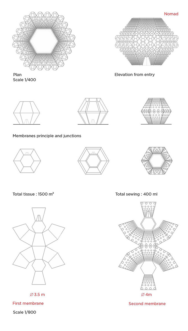 Membrane plans (Image: SITBON ARCHITECTES)