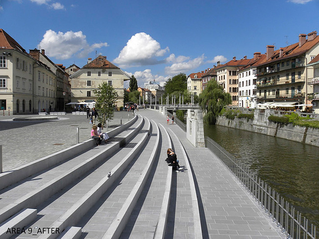 JOINT WINNER: RENOVATION OF THE RIVER LJUBLJANICA, Ljubljana (Slovenia), 2011 (Photo: AteljeVOZLIC)