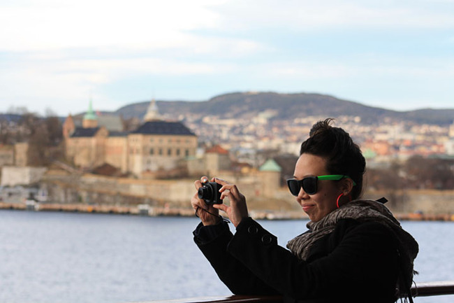Jennifer Wong on the ferry from Oslo to Copenhagen