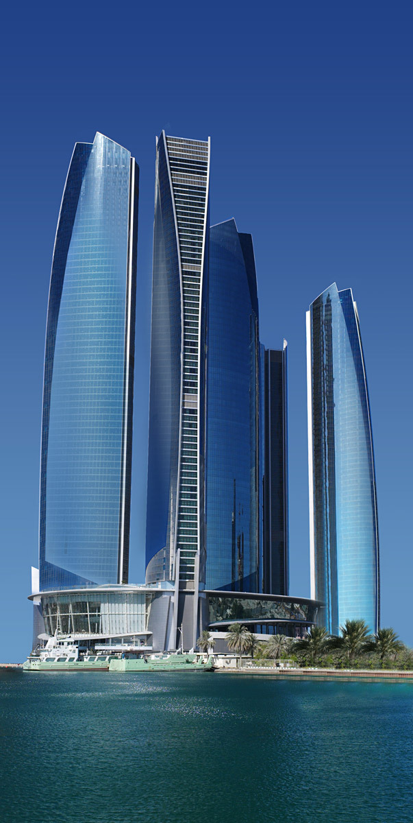 3rd Place: Etihad Towers, Abu Dhabi, 217.5 - 305.3 m, 56 - 79 floors (Copyright: Warren Coyle)