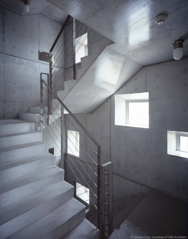 Naha City Gallery & Apartment House in Okinawa, Japan by 1100 Architect (Photo: Shinito Sato)