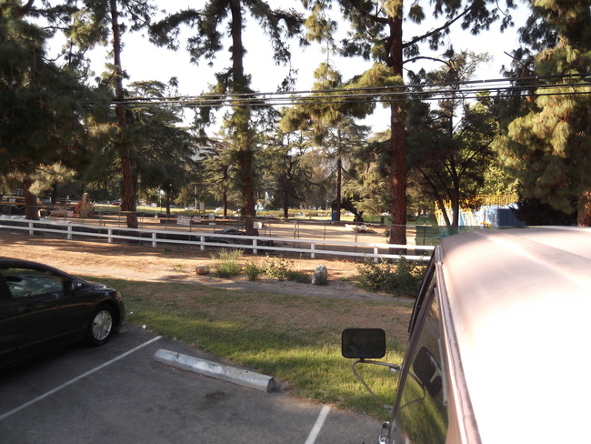 At the Mulholland Fountain...