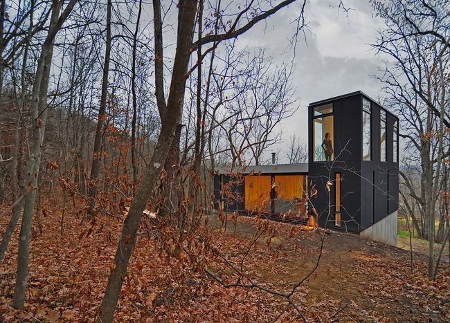 Stacked Cabin; Muscoda, WI by Johnsen Schmaling Architects (Photo: John J. Macaulay)