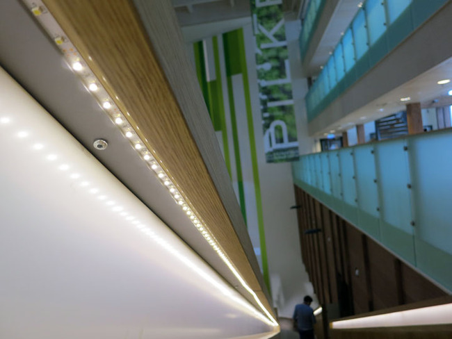 Detail of stairs at the Pilke Science Centre