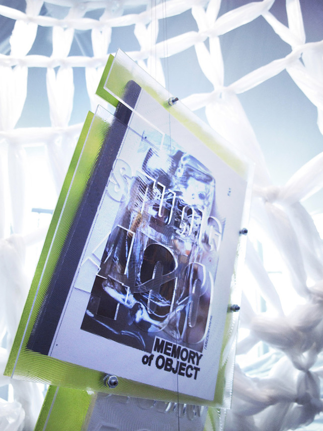 Laser-cut book cases within the exhibition (Photo: Studio 400 Team)