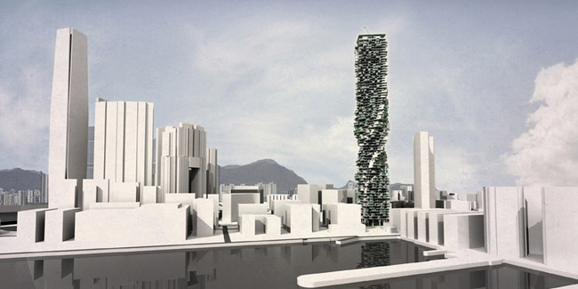 Overall view of tower at 20% occupancy stage (Image: Y Design Office)