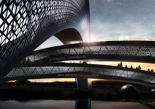 Exterior close-up, evening (Image: CEBRA)