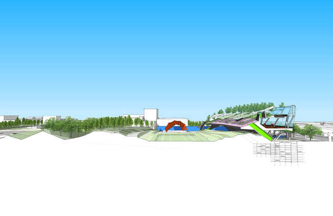 Section (Image: Koning Eizenberg Architecture/ARUP)