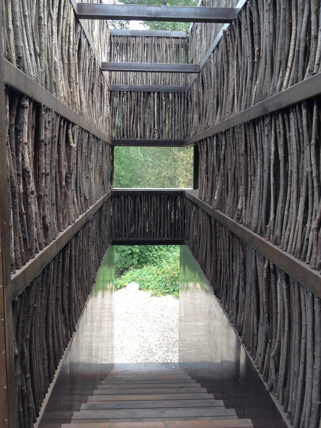 Staircase towards the ground level