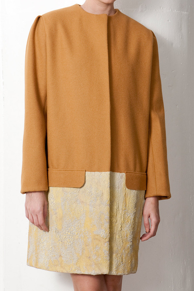 Fall_Winter 2011 Collection – felted wool coat dipped in concrete.