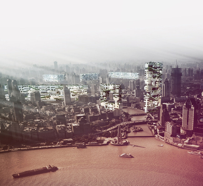 Aerial view of different FLIP/CITY clusters (Image: PinkCloud.dk)