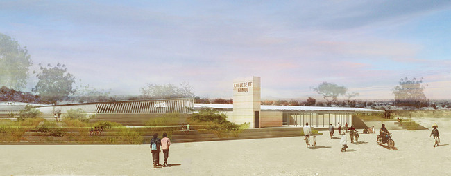 Global Holcim Awards 2012 Gold: Secondary school with passive ventilation system, Gando, Burkina Faso by Diébédo Francis Kéré, Kéré Architecture, Germany (Image © Holcim Foundation)