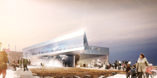 Rendering, Arctic Hub, summer (Image: David Garcia Studio and Henning Larsen Architects)