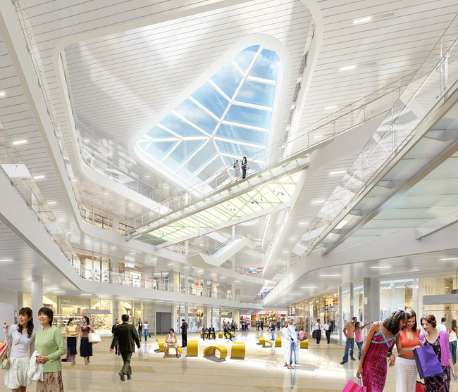 Interior view of the atrium (Image: SOM)