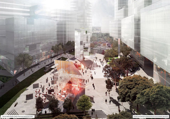 Rendering of the winning entry by Stewart Hollenstein with Colin Stewart Architects (Image courtesy of City of Sydney)