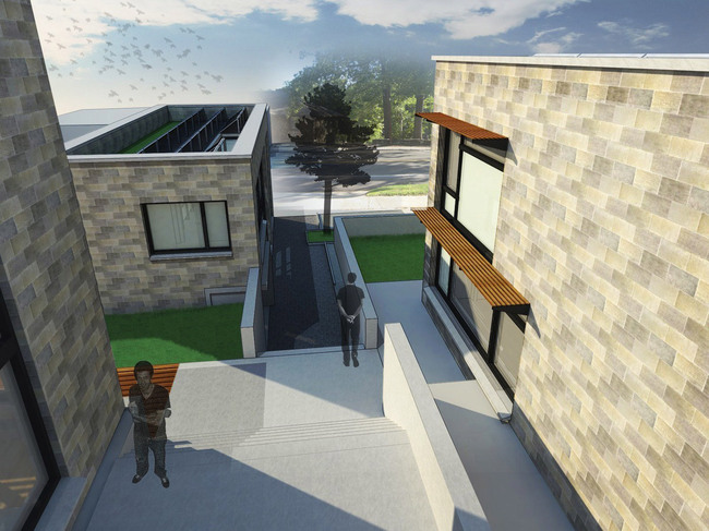 View of public stairwell (Image: Daniel Kim and Caitlin Ranson)