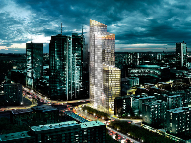 Visualization of SHL's new office tower in Warsaw, Poland (Image: schmidt hammer lassen architects)