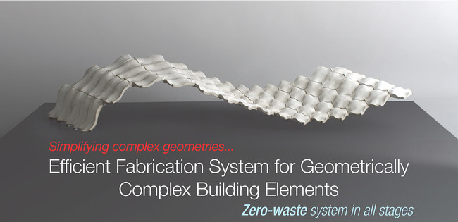 Global Holcim Innovation 3rd prize 2012: Efficient fabrication system for geometrically complex building elements, London, UK by Povilas Cepaitis, AA School of Architecture, United Kingdom in collaboration with LLuis Enrique, Diego Ordoñez and Carlos Piles, AA School of Architecture, United Kingdom: Simplifying complex geometries. (Image © Holcim Foundation)