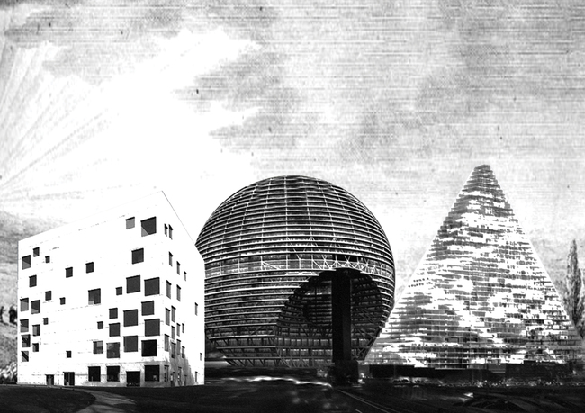 Pure 4 a. School of Management and Design, Sanaa, Zollverein 2006 b. RAK Convention and Exhibition Centre, OMA, Dubai 2008 c. le projet triangle, Herzog & De Meuron, Paris 2008 