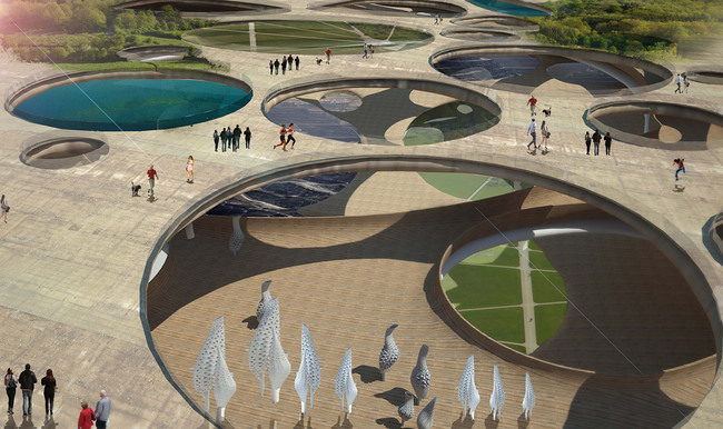 Detail from the board of the finalist entry 