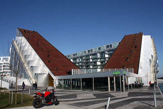 Corner entrance of Bjarke Ingalls (BIG) 8 House