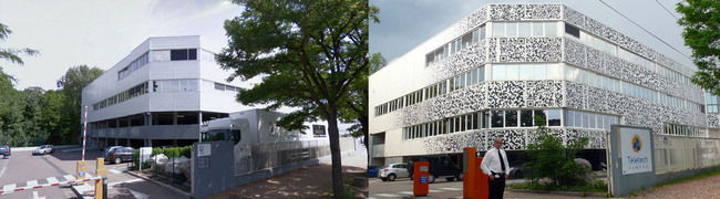 Before and After: Amora Laboratory becomes Teletech Campus. (Photo: MVRDV)