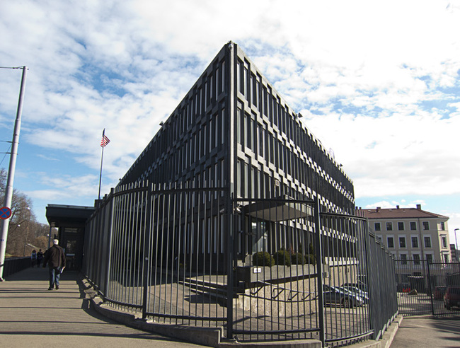 US Embassy in Oslo by Eero Saarinen in 1959
