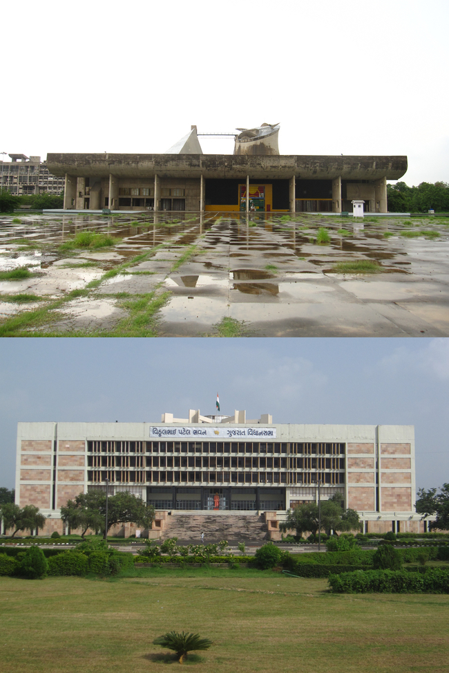 Top: Chandigarh's duality Bottom: Gandhinagar's symmetry 