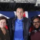 Mint: Pippa Sanderson (left) and Saiman Miah (right) are joined by Dai Greene, the 400m hurdles world champion 