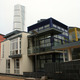 Turning Torso in the background of a Bo01 housing complex in Malmö
