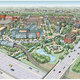 Master Plan Rendering for Redeveloping Dublin, Ohio