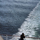 Jennifer Wong in the wake of the ferry