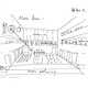 Bernard Tschumi Architects, ANIMA Cultural Center in Grottammare, Italy. The main room (sketch by Bernard Tschumi).