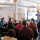 Aaron presents his case study to the audience