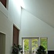 High ceiling and view to the backyard