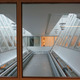 National Pensions Building skylights from interior