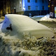 Snow in Helsinki, Finland.