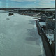 Panorama of Espoo from Kone Headquarters, note the frozen inner harbor and the open sea beyond.